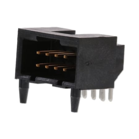 Molex CGrid RA Shrd Hdr wPg 15SAu 8Ckt 74164-0008